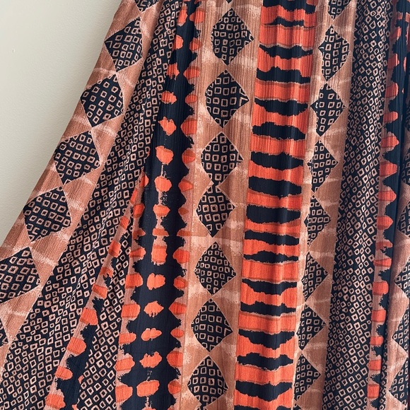 Madam Blue Clothing Animal Print/Tribal Print Skirt, Orange/Brown/Black, L - Picture 12 of 16